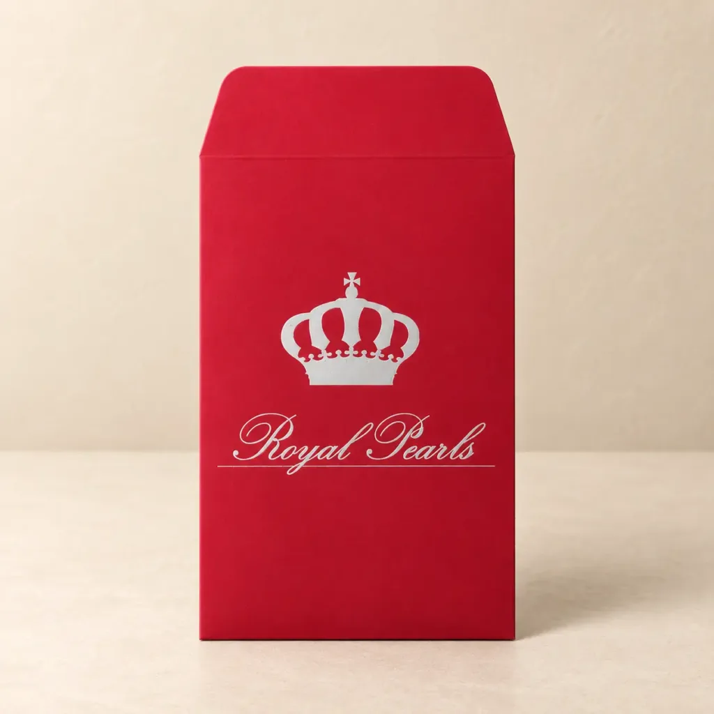 Czerwone etui Kop 4 na bon podarunkowy z tłoczeniem Royal Pearl