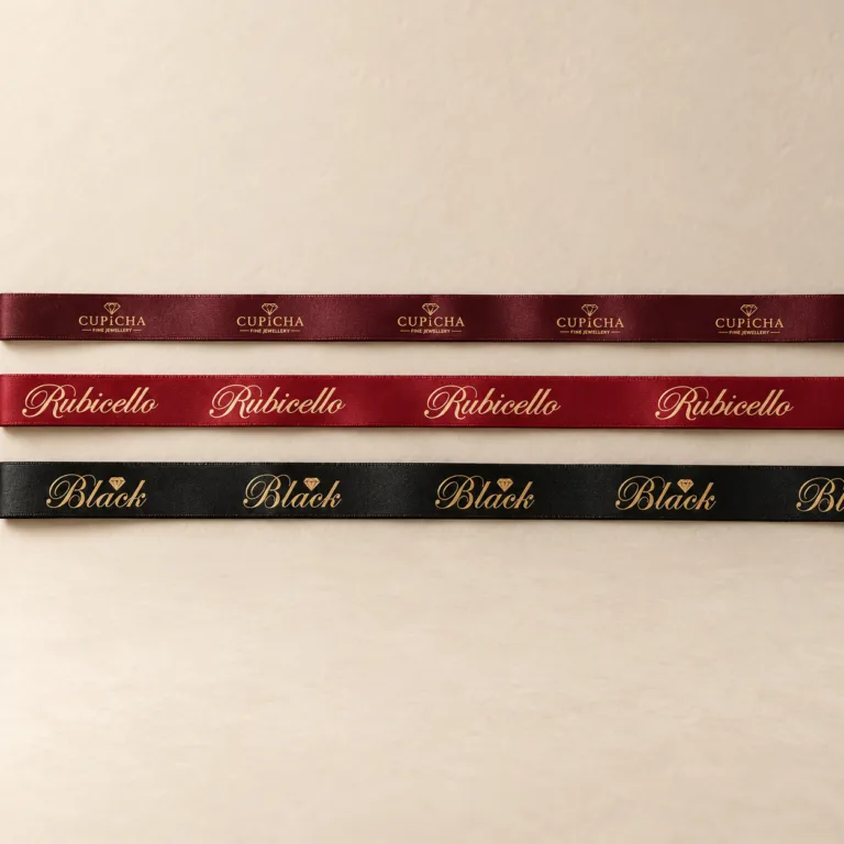 Wstążki z logo do personalizowanych pudełek